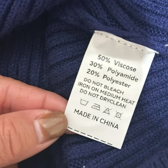 KIRUNDO WOMENS OFF SHOULDER RIBBED SWEATER BLUE SIZE LG NEW - Picture 6 of 9